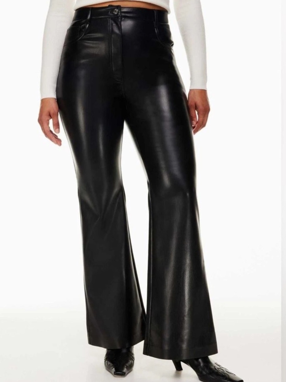 Aritzia Wilfred Leather Bootleg Pants Melina